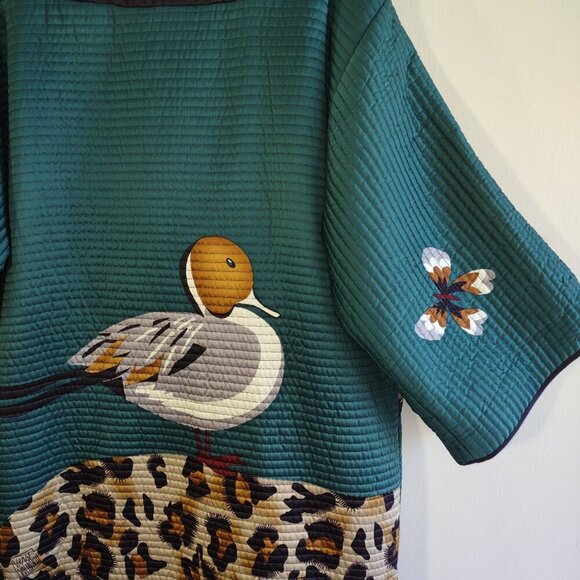 Very Vollbracht Quilted Reversible Jacket Women's Size Large Animal Print  NWOT - Picture 10 of 11